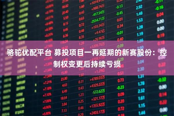 骆驼优配平台 募投项目一再延期的新赛股份：控制权变更后持续亏损
