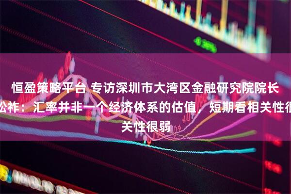 恒盈策略平台 专访深圳市大湾区金融研究院院长向松祚：汇率并非一个经济体系的估值，短期看相关性很弱